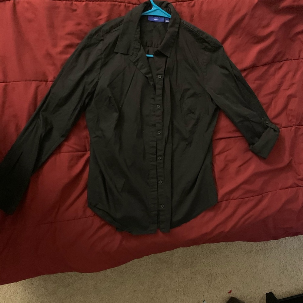 Black button down